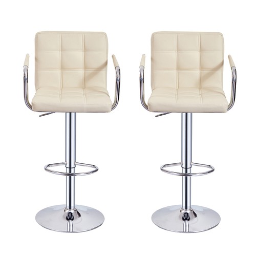 Faux leather barstool chrome - leather,