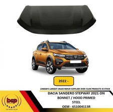 DACIA SANDERO STEPWAY 2021 ONWARDS BONNET HOOD PRIMED STEEL 651004113R