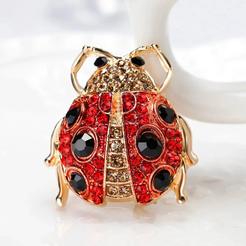 Vintage ladybug rhinestone - ladybug,