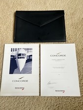 British Airways Concorde Inflight Wallet With Brochure And Flight Certificate