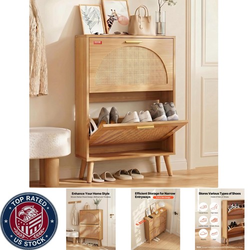 Durable wooden shoe cabinet - wooden,