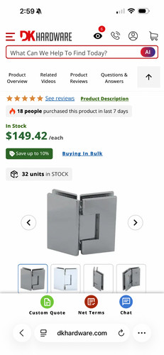 Maxum 135 degree shower door - 135,