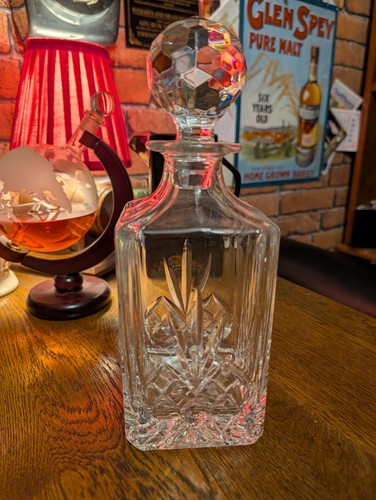 Vintage cut glass whisky - cut‑glass,