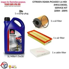 CITROEN XSARA PICASSO 1.6 HDI 04-09 SERVICE KIT (MK1) DIESEL OIL AIR CABIN
