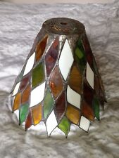Original arts and crafts Stained Glass leaded Lamp, light Shade. 