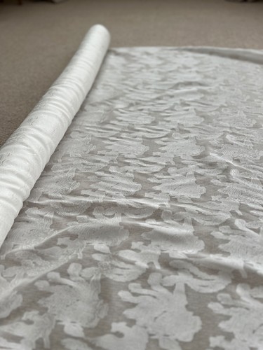 Ivory silk viscose - , burnout