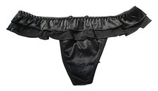 Black Satin & Sheer Fabric