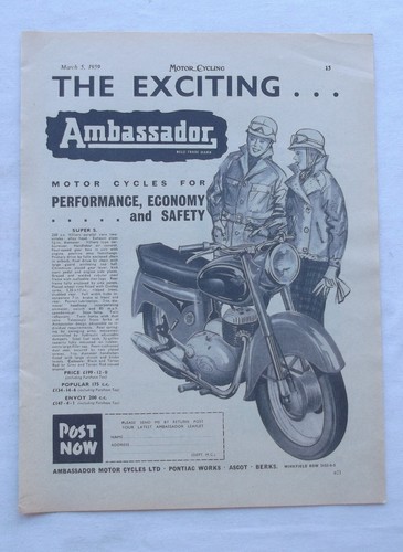 Ambassador motorcycle original - motorcycle,
