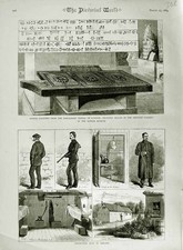 Old Antique Print 1883 Ireland