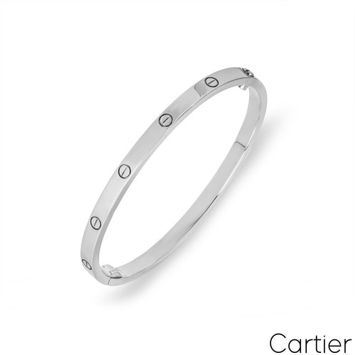 Cartier white gold plain love - gold,