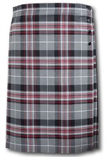 Ladies Girls Pleated Tartan