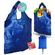 Reusable Foldable Shopping Bag In Pouch Ladies Eco Large Grocery Fold Away Tote