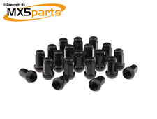 MX5 Black Locking Wheel Nuts Set 20 Piece + Key All Mazda MX-5 Models 1989>