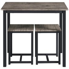 Dinning Table Set Set of 2 Space-saving Design for Dining Room, Drift Brown