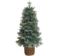 4ft 1.2m Blue Spruce Pre-lit Artificial Christmas Tree Xmas - Ex Display Boxed
