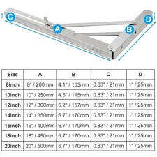 2-20x Folding Heavy Duty Shelf