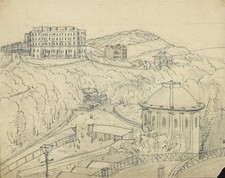 Scarborough 1853 - Pen & Ink Drawing - 19th Century