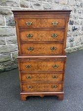 Quality Burr Walnut Chest On