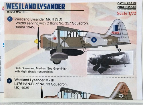 Print scale westland - 1/72,
