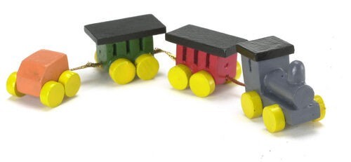 Wooden train doll house - wooden,