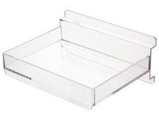 Acrylic slatwall shelf tray - slatwall,