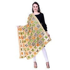 Women Phulkari Chiffon Dupatta