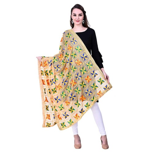 Women phulkari chiffon - phulkari, dupatta