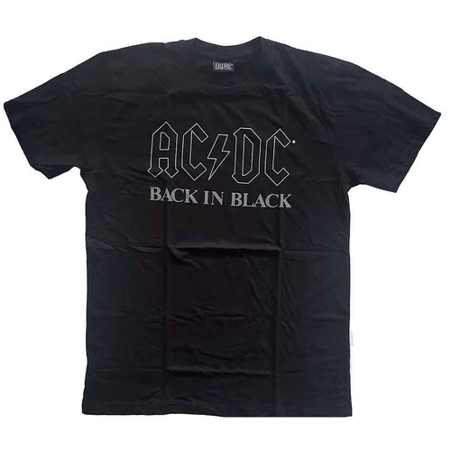 Shirt back in black - ac/dc, t