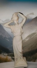 ALABASTER ITALY VENUS Victus Greek Lady FIGURINE 10 inches Hand Made