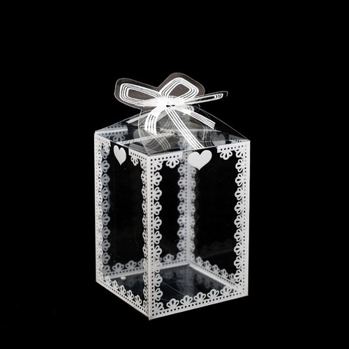 10pcs pvc clear gift box - clear,