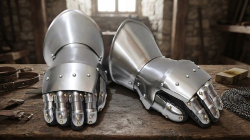 Steel gauntlet armor pair - gauntlet,