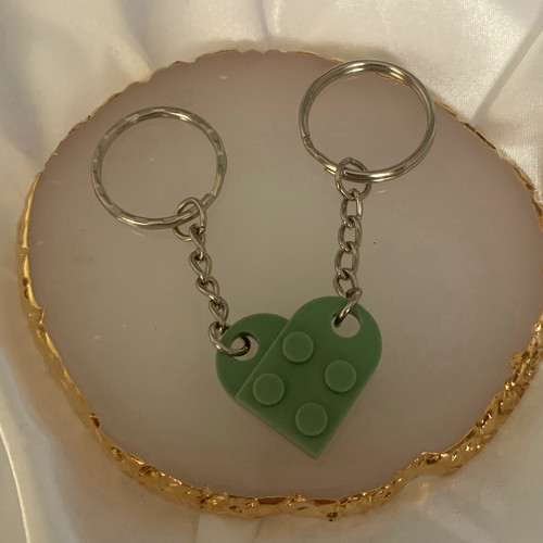 Lego green plastic - plastic, heart