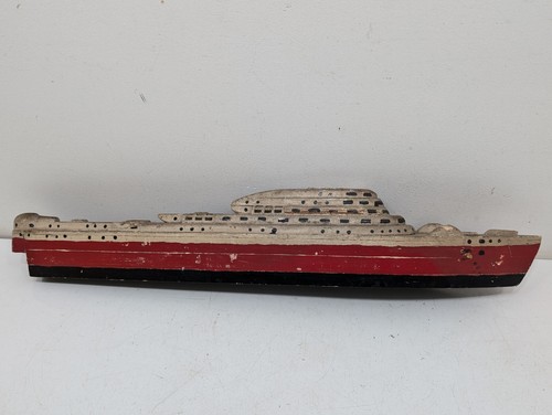 Antique folk art wooden pond - art,
