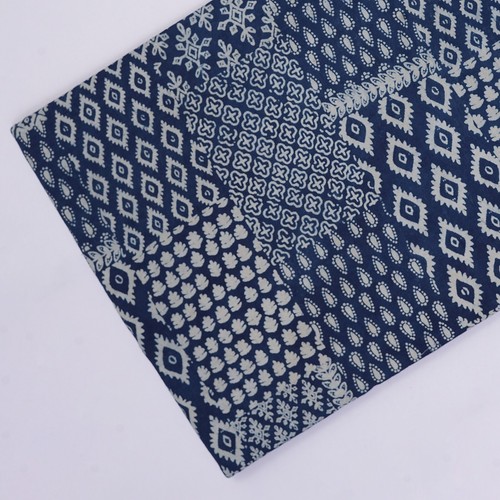 Yard blue printed fabric - printed,