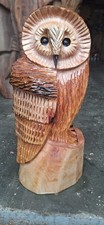 Chainsaw Carving owl Wood Home Garden Sculpture Decoration great Christmas gift 