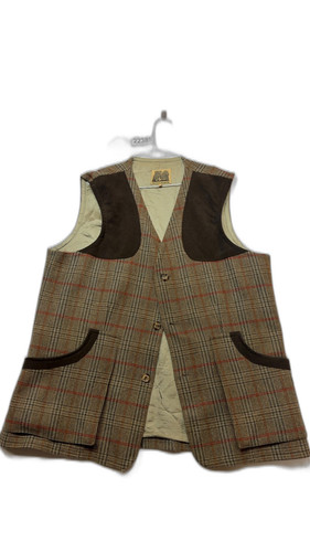 Hucklecote brown wool check - wool,