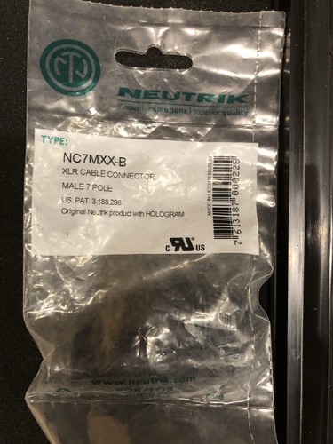 Neutrik nc7mxx male pin xlr - 7-pin,
