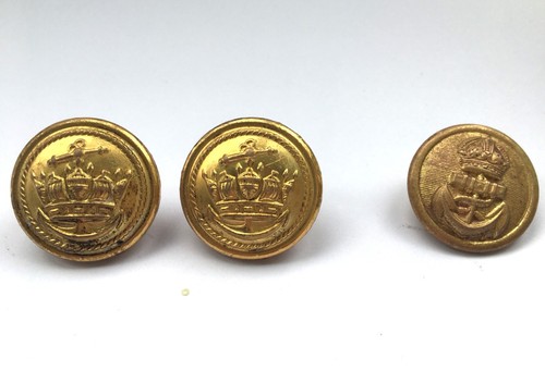 Vintage navy brass buttons - 3,
