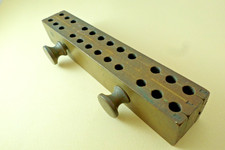 Very Rare, 24-Hole, Antique Medical Suppository 3-Piece Mould (A301)