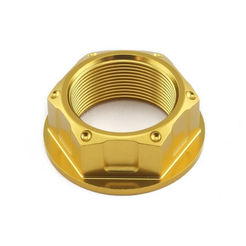 Aluminium flanged top yoke nut - aluminium,