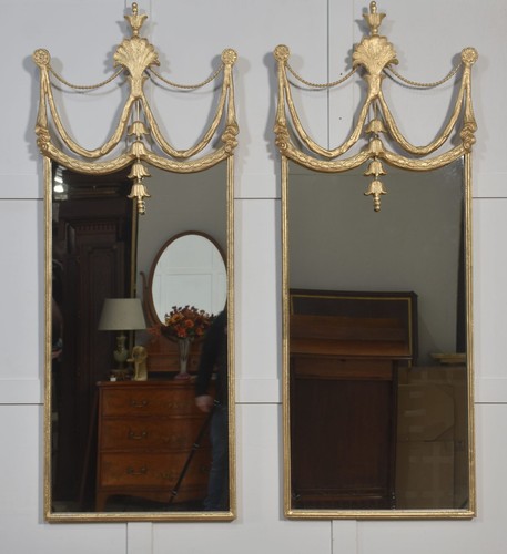 Pair modern gilt painted - pair,