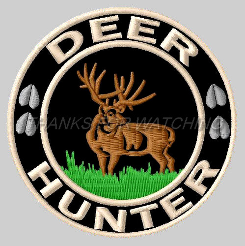 Deer hunter embroidered - embroidered, patch