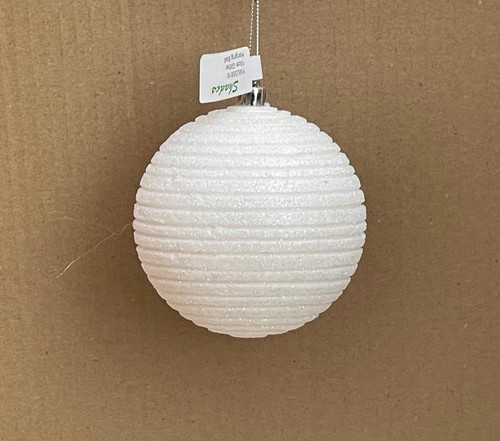 White glitter ball - glitter,