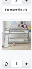 Child’s Bunk Bed with Slide High Quality Wooden Frame Kids Bedroom Bed