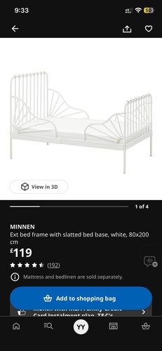 Ikea extendable bed frame and - frame,