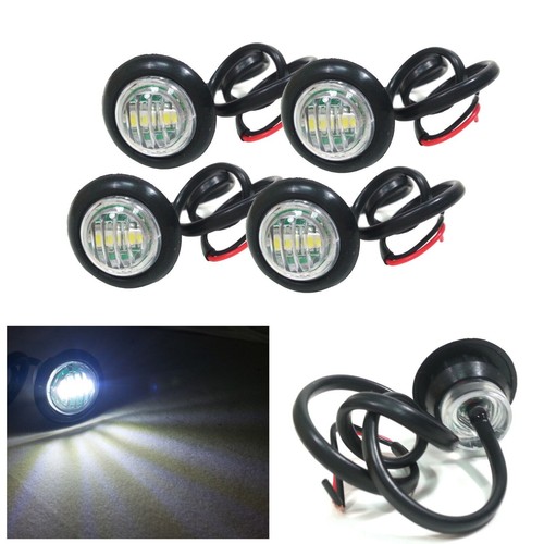 Led white round front - round,