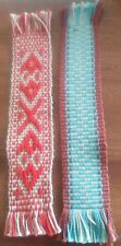 2 X Fabric ?? Vintage Woven Bookmark Bundle VGC! D8