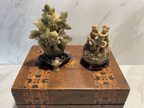 Vintage soapstone carving - soapstone,
