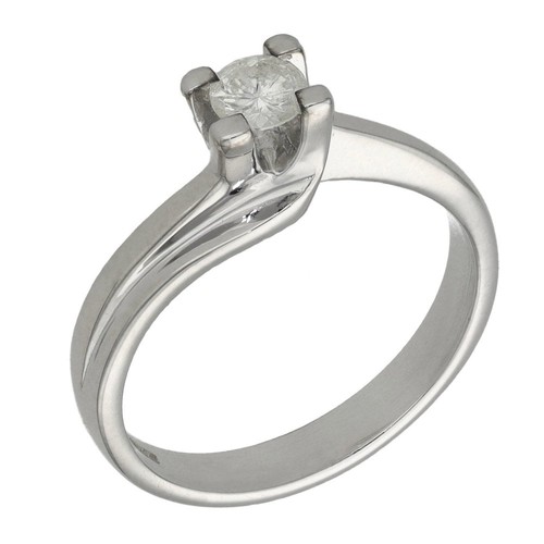Ladies 18ct white gold - white, 0.27ct