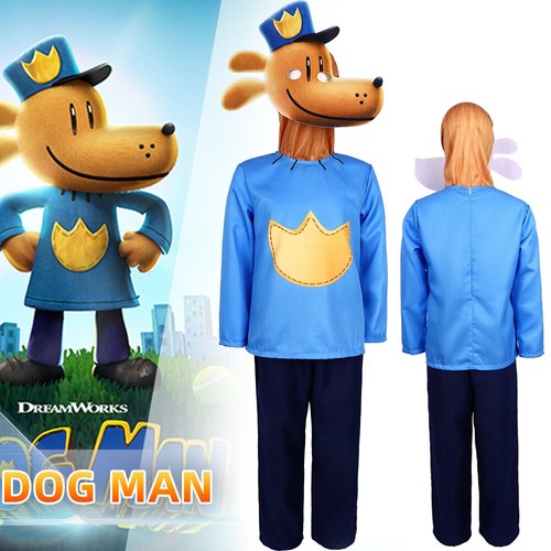 Kids dog man cartoon - man, book